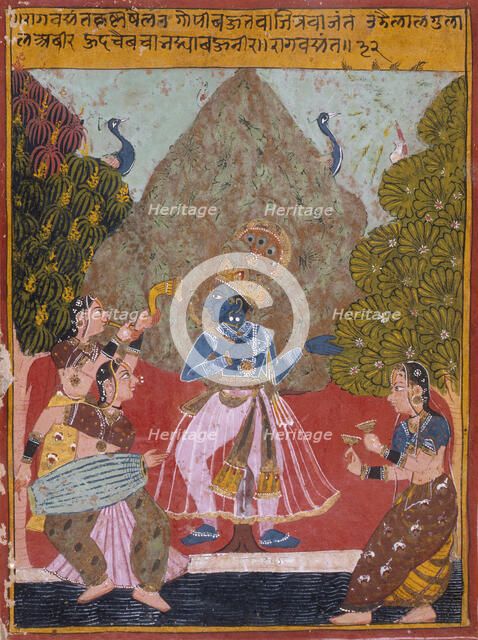 Vasanta Ragini, Second Wife of Dipak Raga, Folio from a Ragamala..., between c1675 and c1700. Creator: Unknown.