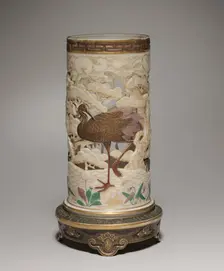 Vase, 1873. Creator: Worcester Porcelain Factory (British); James Hadley (British), probably by