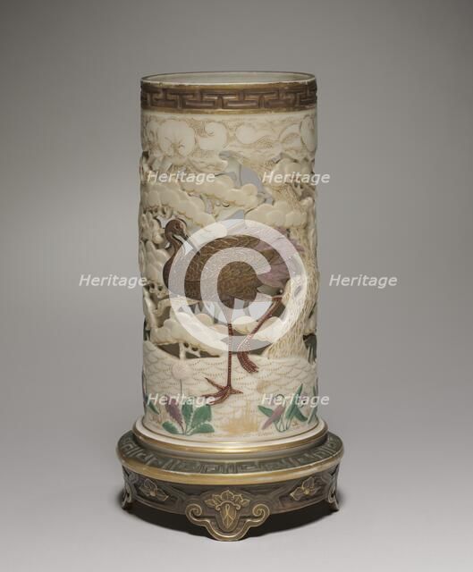 Vase, 1873. Creator: Worcester Porcelain Factory (British); James Hadley (British), probably by.
