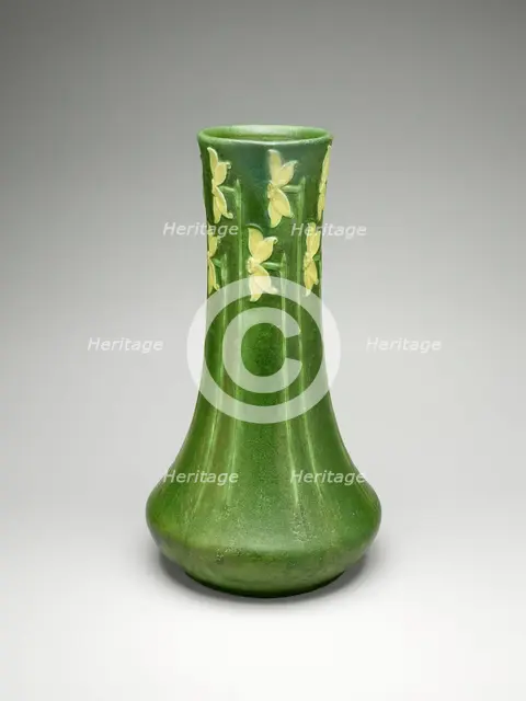 Vase, 1903/9. Creators: Grueby Faience Company, George Prentiss Kendrick, Eva Russell.