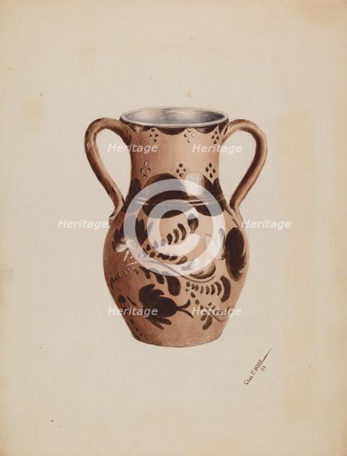Vase, 1937. Creator: Charles Moss.