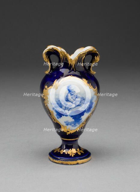 Vase (Vase à Oreilles), Vincennes, c. 1754. Creators: Vincennes Porcelain Manufactory, Jean-Claude Deplessis.