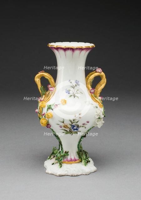 Vase, Vincennes, 1749/52. Creators: Vincennes Porcelain Manufactory, Jean-Claude Deplessis.