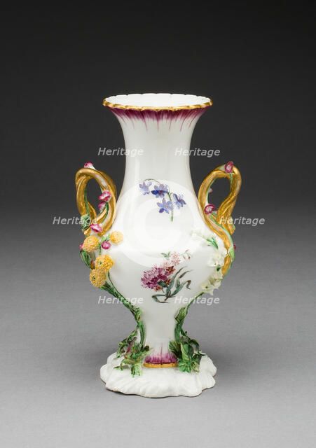 Vase, Vincennes, 1749/52. Creators: Vincennes Porcelain Manufactory, Jean-Claude Deplessis.