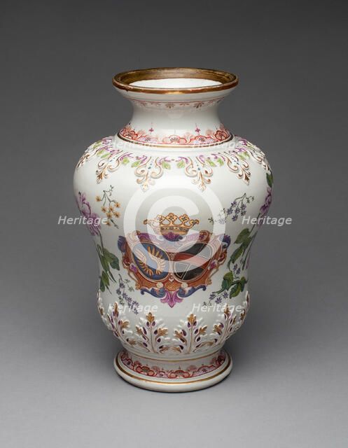 Vase, Vienna, c. 1730. Creator: Du Paquier Porcelain Manufactory.