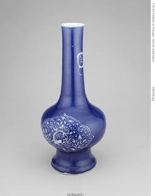 Vase with Mock Animal Mask Ring Handles and Hexagonal Panels..., Ming or Qing dynasty, c.17th cent. Creator: Unknown