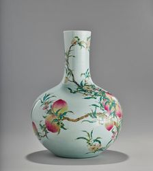 Vase with nine peach design, 1736-1795. Creator: Unknown