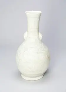 Vase with Ox Masks and Upright and Curling Leaves, Southern Song dynasty (1127-1279). Creator: Unknown