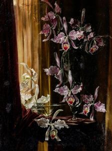 Vase with orchids. Creator: Maragliano, Federico (1873-1952)