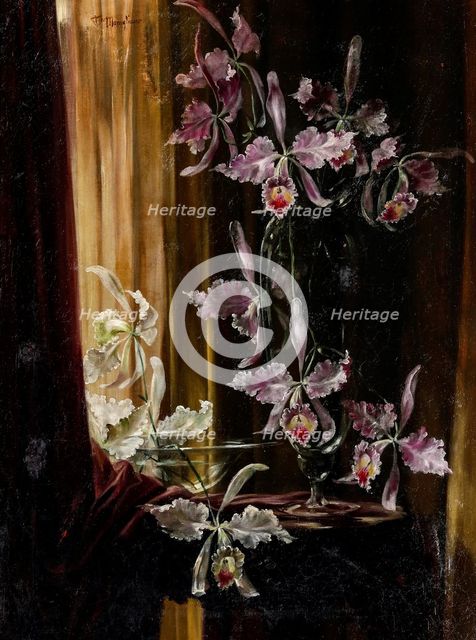 Vase with orchids. Creator: Maragliano, Federico (1873-1952).