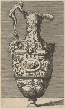Vase with a River God in an Oval Medallion, 17th century (late). Creator: Rene Boyvin