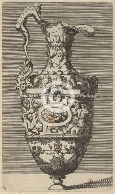 Vase with a River God in an Oval Medallion, 17th century (late). Creator: Rene Boyvin.