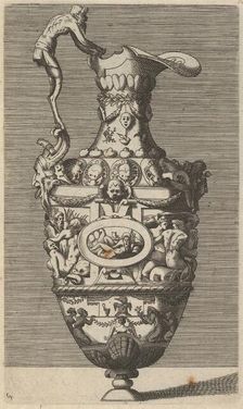 Vase with a River God in an Oval Medallion, 17th century (late). Creator: Rene Boyvin