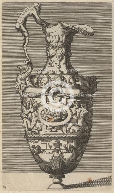 Vase with a River God in an Oval Medallion, 17th century (late). Creator: Rene Boyvin.