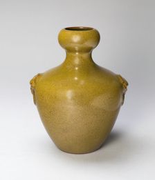 Vase with Animal Handles, Qing dynasty (1644-1911), Yongzheng reign mark and period (1723-35). Creator: Unknown