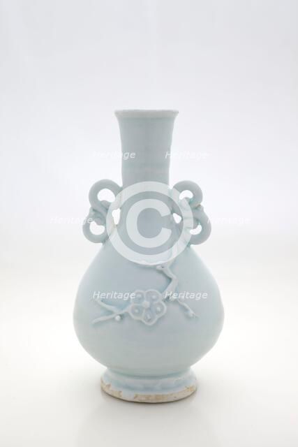 Vase with appliqué plum branch design, 1280-1320. Creator: Unknown.