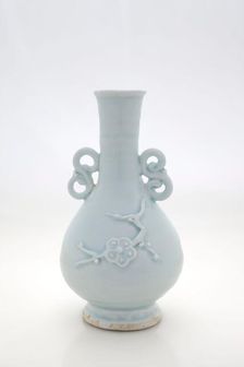 Vase with appliqué plum branch design, 1280-1320. Creator: Unknown