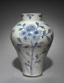 Vase with Bird and Flower Design, 1800s-1900s. Creator: Unknown