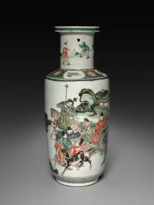 Vase with Decoration of Figures in Chariots, 1622-1722. Creator: Unknown