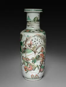 Vase with Decoration of Horsemen, 1622-1722. Creator: Unknown