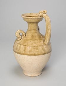 Vase with Dragon-Shaped Handle and Two Loop Handles, Sui dynasty (581-618). Creator: Unknown