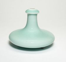 Vase with Flattened Body, Qing dynasty, Yongzheng reign mark (1723-1735), 18th/19th century. Creator: Unknown