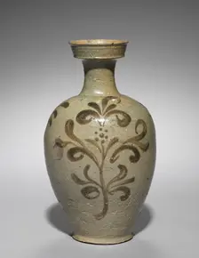 Vase with Floral Design, 1100s. Creator: Unknown