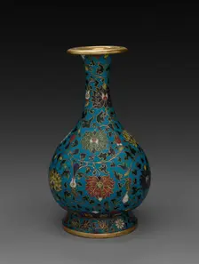Vase with Floral Scrolls, 1600s. Creator: Unknown