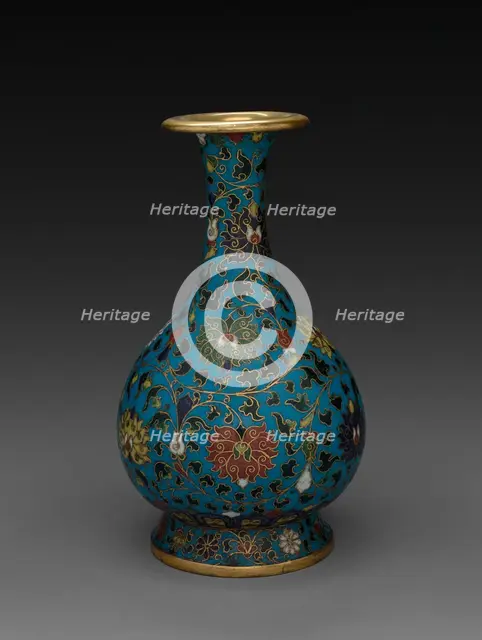 Vase with Floral Scrolls, 1600s. Creator: Unknown.