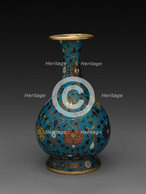 Vase with Floral Scrolls, 1600s. Creator: Unknown.