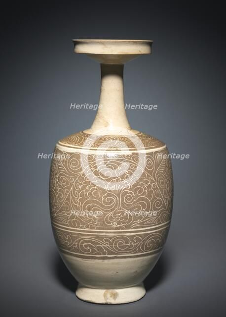 Vase with Floral Scrolls, 900s-1000s. Creator: Unknown.
