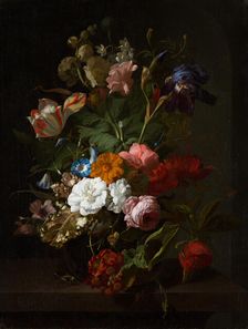 Vase with Flowers, 1700. Creator: Rachel Ruysch