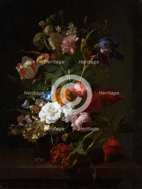 Vase with Flowers, 1700. Creator: Rachel Ruysch.