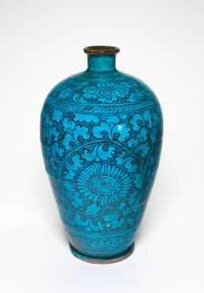 Vase with Flowers and Vines, Ming dynasty (1368-1644). Creator: Unknown
