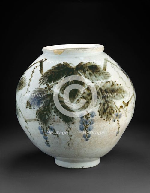 Vase with grape vine, c1700. Artist: Unknown.