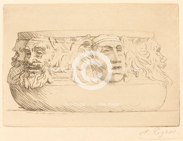 Vase with Grotesques (Le vase aux masques). Creator: Alphonse Legros.