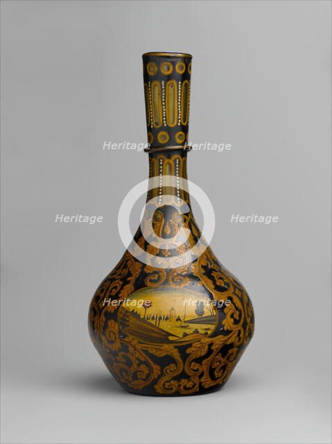 Vase with Landscape Vignette, Turkey, 19th century. Creator: Unknown.