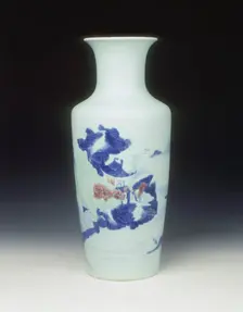 Vase with landscape, Yongzheng period, Qing dynasty, China, 1731. Creator: Unknown
