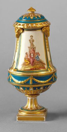 Vase with lid, about 1765. Creator: Chelsea Porcelain Manufactory