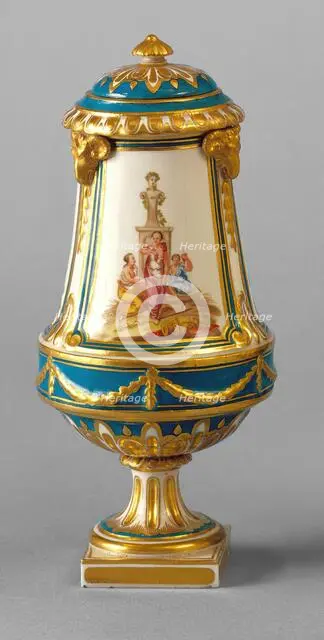 Vase with lid, about 1765. Creator: Chelsea Porcelain Manufactory.