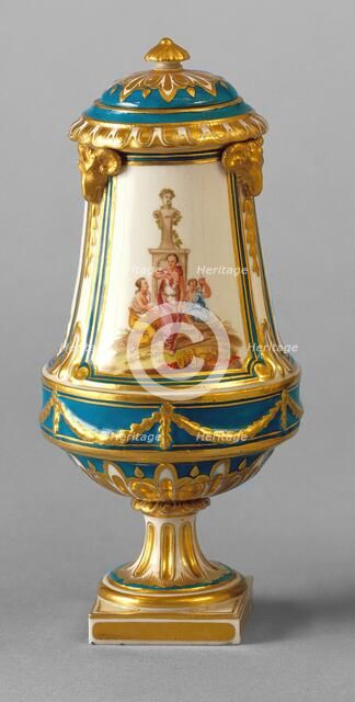 Vase with lid, about 1765. Creator: Chelsea Porcelain Manufactory.