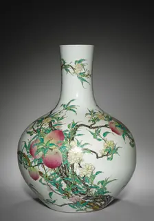 Vase with Peaches, 1736-1795. Creator: Unknown