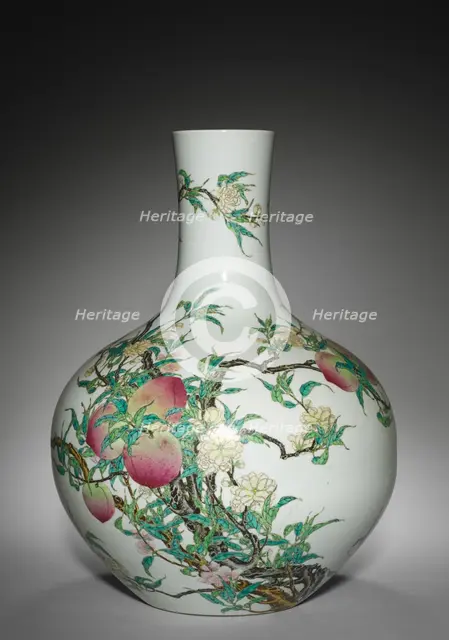 Vase with Peaches, 1736-1795. Creator: Unknown.