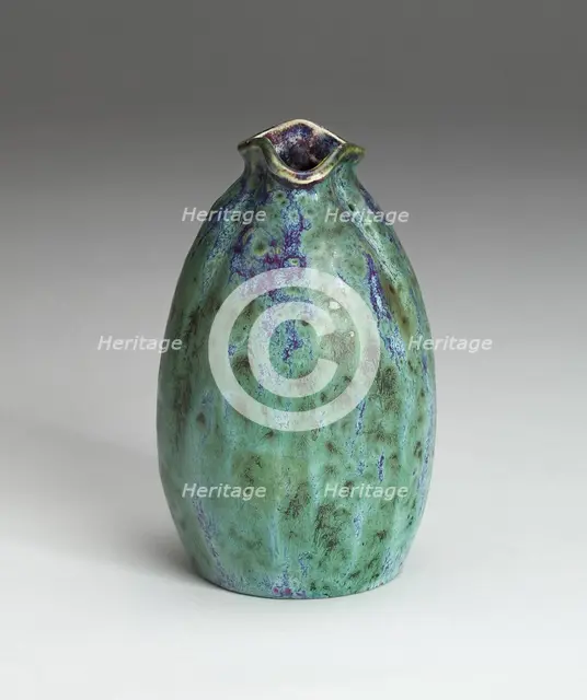 Vase with Pinched Neck, France, c. 1900. Creator: Pierre-Adrien Dalpayrat.