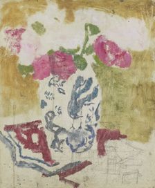 Vase with Pink Flowers, c.1880-c.1923. Creator: George Hendrik Breitner