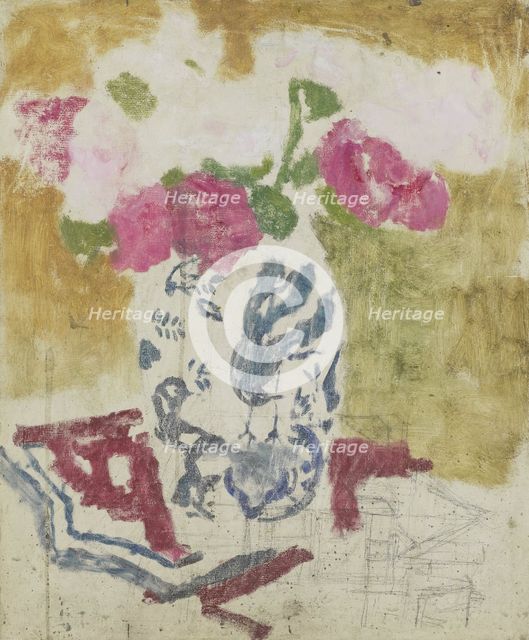 Vase with Pink Flowers, c.1880-c.1923. Creator: George Hendrik Breitner.