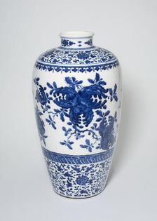 Vase with Pomegranates and Stylized Floral Scrolls, Qing dynasty (1644-1911). Creator: Unknown