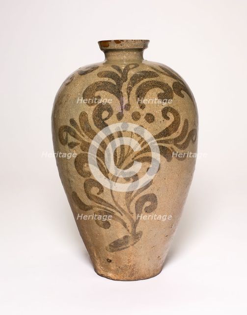 Vase with Stylized Floral Scrolls, Korea, Goryeo dynasty (918-1392). Creator: Unknown.