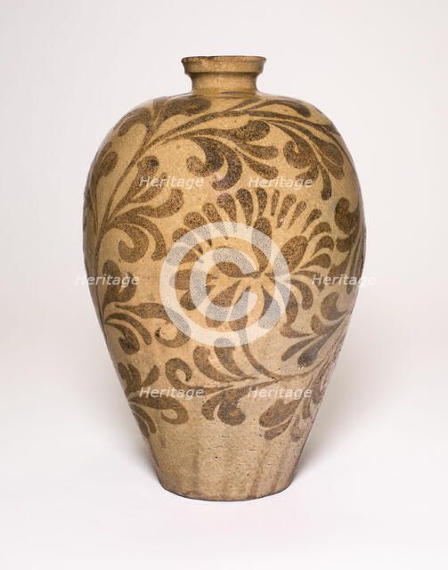Vase with Stylized Floral Scrolls, Korea, Goryeo dynasty (918-1392). Creator: Unknown.