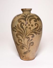 Vase with Stylized Floral Scrolls, Korea, Goryeo dynasty (918-1392). Creator: Unknown